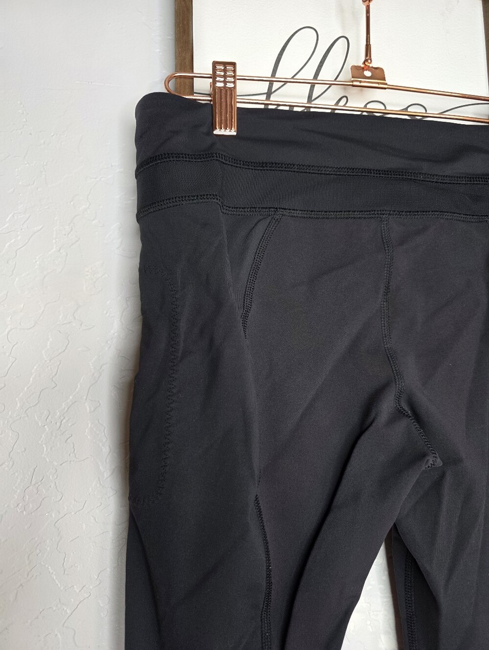 Lululemon Black Mesh Inspire Tight II Size 6 - Picture 10 of 13